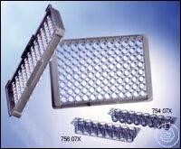 Greiner Bio-One STRIP PLATE, 6xF16, PS, F-BOTTOM ,, CLEAR, MICROLON, MED. BINDING, 10 . /  756070