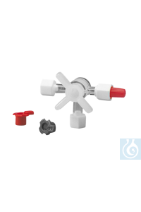 neoLab neoLab Mini-Dreiwegehahn, 2 x Luer weiblich, 1 x Luer maennlich 2-4190