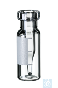 neoLab neochrom Rollrand- / Schnappringflaeschchen Klarglas, V-foermig, 1,5 , 12  32  EC-1084