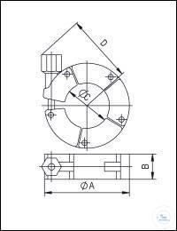   Welch Vacuum KF,   DN 25 KF, A 64 , B 18 , C / D 31/55  710654-1