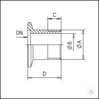 Welch    KF-Inch,  ,  DN 10 KF, A G3 / 8 , B 12,2 ... 701651