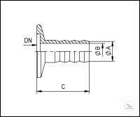 Welch Vacuum KF  KF-,  ,  DN 10/12 KF, A 12 , B 7 , ... 701701