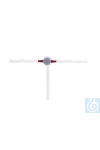 neoLab Dreiweg-Kegelhahn mit PTFE-Kueken, Hahn NS 24, Bohrung 4,0  B-2380