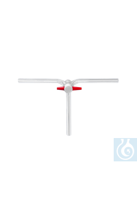 neoLab Dreiweg-Kegelhahn nach Czako mit PTFE-Kueken, Hahn NS 18,8 Bohrung 4,0  B-2385