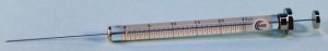 SGE MicroVolume syringes with standard plunger, fixed needle 26252