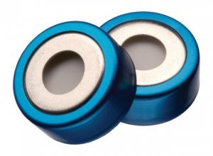 Vial crimp seals, BiMetal (magnetic), 20 mm, with PTFE/silicone septa, pkg 100 29178-U