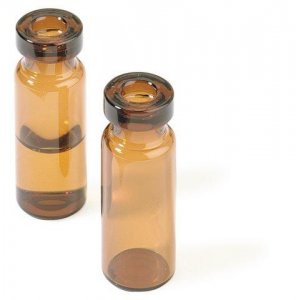 Vials, 2 mL crimp top, amber glass, 12 x 32 mm 27065