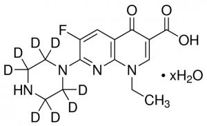 Enoxacin-(piperazinyl-d8) hydrate 