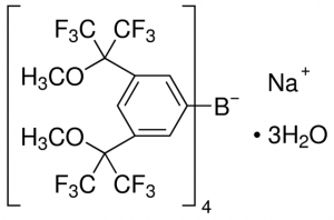 Sodium tetrakis[3,5-bis(1,1,1,3,3,3-hexafluoro-2-methoxy-2-propyl)phenyl]borate trihydrate 