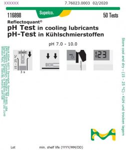 pH Test in cooling lubricants 