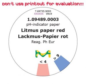 pH-indicator paper Litmus paper red 