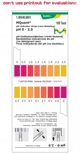 pH-indicator strips pH 0 - 2.5 