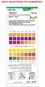 pH-indicator strips pH 0 - 6.0 