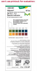 pH-indicator strips pH 5.2 - 7.2 Special indicator 
