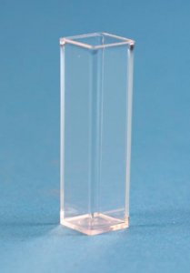 Disposable UV-grade methacrylate cuvettes 