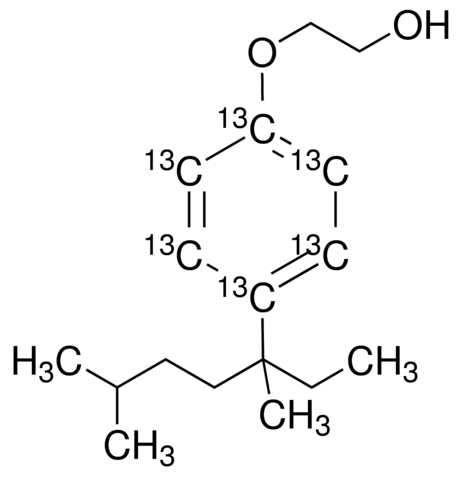 4-(3,6-Dimethyl-3-heptyl)phenol monoethoxylate-ring-13C6 solution 33572-1ML