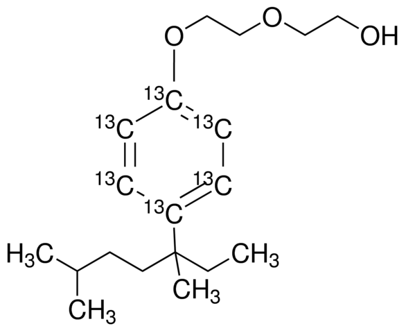4-(3,6-Dimethyl-3-heptyl)phenol-diethoxylate-ring-13C6 solution 33222-10ML