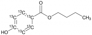 Butyl 4-hydroxybenzoate-ring-13C6 solution 