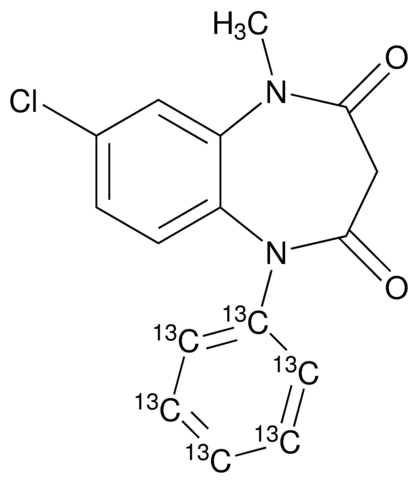 Clobazam-8-chloro isomer-13C6 solution 