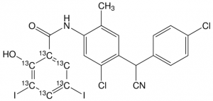 Closantel-(benzoyl ring-13C6) 