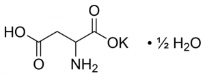 DL-Aspartic acid potassium salt hemihydrate 