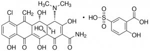Meclocycline sulfosalicylate salt 