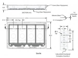 Grace Bio-Labs CultureWell coverglass inserts, with 4 chambered coverglasses GBL103410-10EA