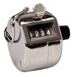 Hand tally counter, 4-digit, steel HS6594