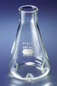 Pyrex baffled shaker flasks with heavy tooled rim CLS4450125-6EA