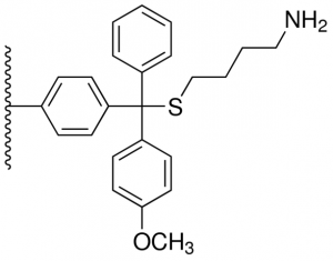 4-Amino-1-butanethiol 4-methoxytrityl thioether polymer-bound 