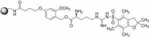 H-Arg(Pbf)-HMPB-ChemMatrix resin 