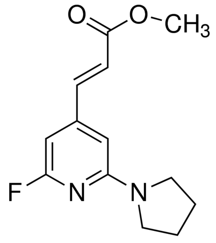 (E)-Methyl 3-(2-fluoro-6-(pyrrolidin-1-yl)pyridin-4-yl)acrylate ADE000110-1G