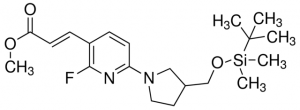 (E)-Methyl 3-(6-(3-((tert-butyldimethylsilyloxy)methyl)pyrrolidin-1-yl)-2-fluoropyridin-3-yl)acrylate ADE000092-1G