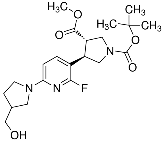 (trans)-1-tert-butyl 3-methyl 4-(2-fluoro-6-(3-(hydroxymethyl)pyrrolidin-1-yl)pyridin-3-yl)pyrrolidine-1,3-dicarboxylate ADE000119-1G