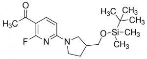 1-(6-(3-((tert-Butyldimethylsilyloxy)methyl)pyrrolidin-1-yl)-2-fluoropyridin-3-yl)ethanone ADE000822-1G