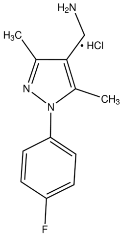 1-[1-(4-Fluorophenyl)-3,5-dimethyl-1H-pyrazol-4-yl]methanamine hydrochloride CBR00742-1G