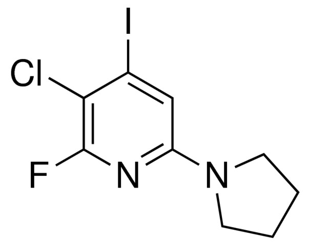 3-Chloro-2-fluoro-4-iodo-6-(pyrrolidin-1-yl)pyridine ADE000816-1G