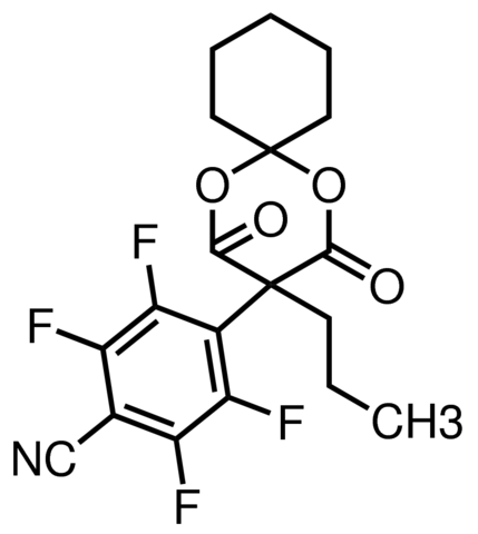 4-(2,4-Dioxo-3-propyl-1,5-dioxaspiro[5.5]-undecan-3-yl)-2,3,5,6-tetrafluorobenzonitrile 809209-250MG