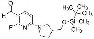 6-(3-((tert-Butyldimethylsilyloxy)methyl)pyrrolidin-1-yl)-2-fluoronicotinaldehyde ADE000821-1G