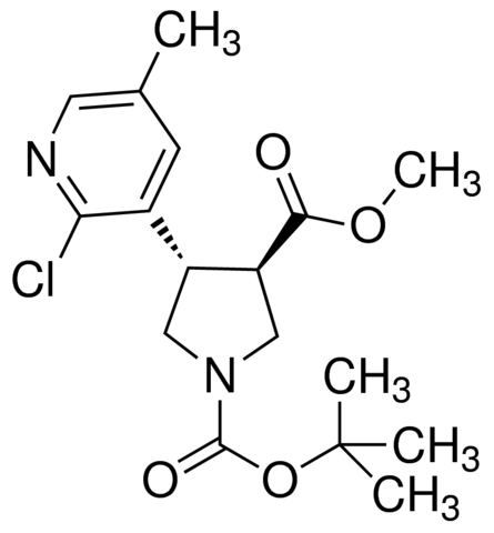 (Racemic trans)-1-tert-butyl 3-methyl 4-(2-Chloro-5-methylpyridin-3-yl)pyrrolidine-1,3-dicarboxylate ADE000792-1G