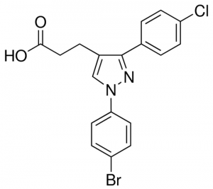 1-(4-Bromophenyl)-3-(4-chlorophenyl)pyrazole-4-propionic acid 