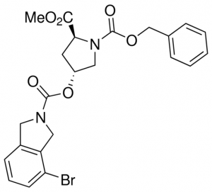 1-Benzyl 2-methyl (2S,4R)-4-((4-bromoisoindoline-2-carbonyl)oxy)pyrrolidine-1,2-dicarboxylate 901735-100MG
