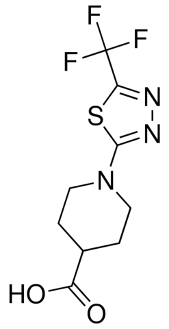 1-[5-(trifluoromethyl)-1,3,4-thiadiazol-2-yl]piperidine-4-carboxylic acid CDS017278-25MG