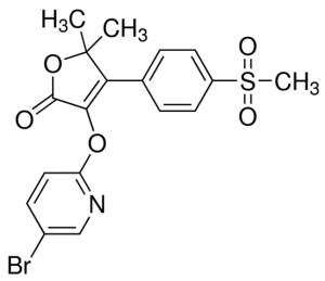 3-((5-Bromopyridin-2-yl)oxy)-5,5-dimethyl-4-(4-(methylsulfonyl)phenyl)furan-2(5H)-one 901724-100MG