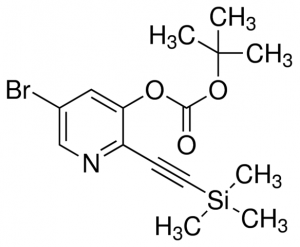 5-Bromo-2-((trimethylsilyl)ethynyl)pyridin-3-yl tert-butyl carbonate ADE000559-1G
