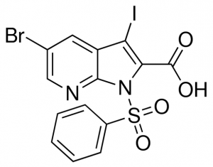 5-Bromo-3-iodo-1-(phenylsulfonyl)-1H-pyrrolo[2,3-b]pyridine-2-carboxylic acid ADE001124-1G