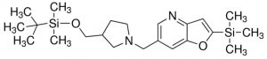 6-((3-((tert-Butyldimethylsilyloxy)methyl)pyrrolidin-1-yl)methyl)-2-(trimethylsilyl)furo[3,2-b]pyridine ADE001197-1G