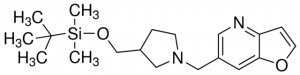 6-((3-((tert-Butyldimethylsilyloxy)methyl)pyrrolidin-1-yl)methyl)furo[3,2-b]pyridine ADE001198-1G