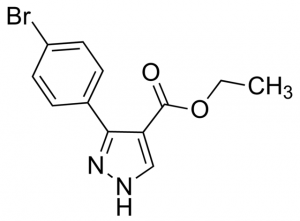 Ethyl 3-(4-bromophenyl)-1H-pyrazole-4-carboxylate JRD0267-1G