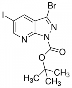 tert-Butyl 3-bromo-5-iodo-1H-pyrazolo[3,4-b]pyridine-1-carboxylate ADE000072-1G